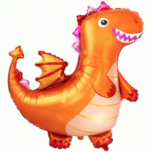Orange Baby Dragon Supershape Balloon